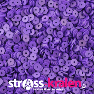 Katsuki polymeer disc kralen (6 mm) Purple Heart ca. 1000 stuks