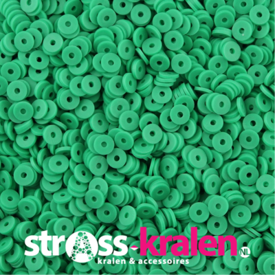 Katsuki polymeer disc kralen (6 mm) Forest Green ca. 1000 stuks
