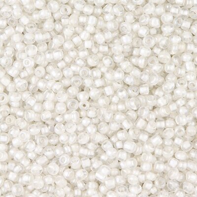 Rocailles kralen (2 mm) Transparant met witte kern (ca.4500 stuks) ROC2001