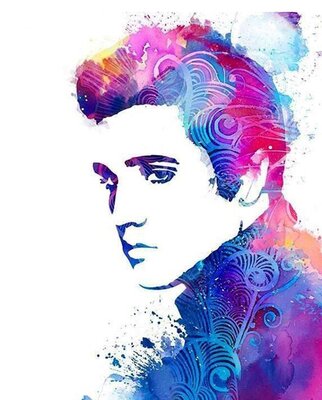 Diamond Painting pakket - Elvis Presley 40x50 cm (full)