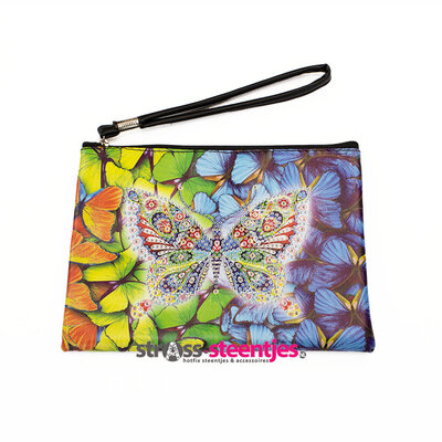 Diamond Painting Etui Groot / Mini Tasje - Grote Vlinder 20x16 cm