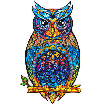Puzzel Charming Owl / Charmante Uil - 101 stukjes - Small 15x26cm Unidragon™ - hout