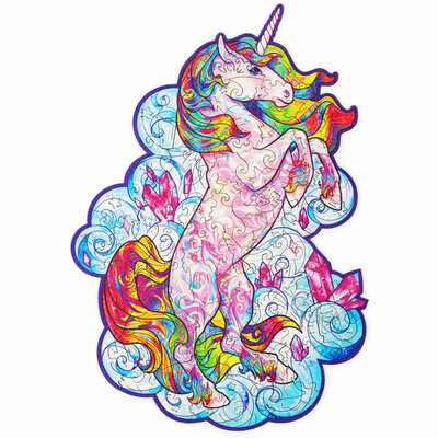 UNIDRAGON™ Puzzel Inspiring Unicorn / Inspirerende Eenhoorn - 103 stukjes - Small 18x24cm - hout