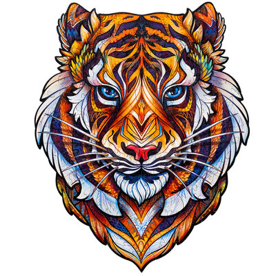 UNIDRAGON™ Puzzel Lovely Tiger / Mooie Tijger - 104 stukjes - Small 19x24cm - hout