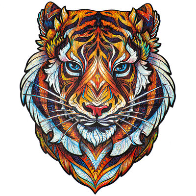 UNIDRAGON™ Puzzel Lovely Tiger / Mooie Tijger - 181 stukjes - Medium 25x32cm - hout