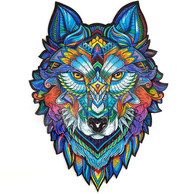 Puzzel Majestic Wolf / Majestueuze Wolf - 185 stukjes - Medium 24x33cm Unidragon™ - hout