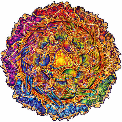Puzzel Inexhausible Abundance Mandala / Onuitputtelijke Overvloed Mandala - 350 stukjes - King Size 33cm Unidragon™ - hout