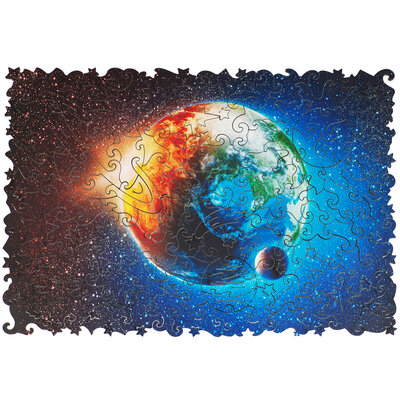 UNIDRAGON™ Puzzel Planet Earth / Planeet Aarde - 250 stukjes - Medium 31x23cm - hout