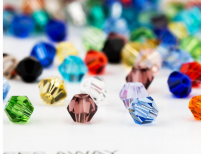 Mixed Colors Facet kralen glas rondelle (konisch) 3 mm (per 144 stuks)
