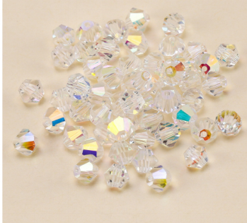 Crystal Transmission Facet kralen glas rondelle (konisch) 3 mm (per 144 stuks)