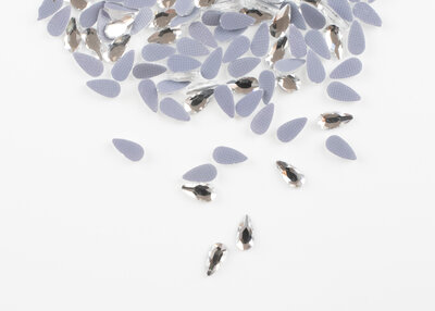 Druppel 6x3 mm Crystal Hotfix Rhinestones Figuren Superior Glamour (1001)CR