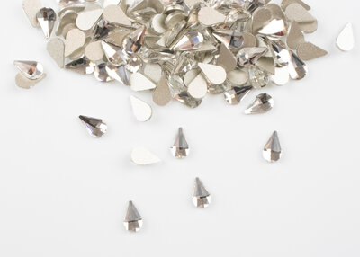 Druppel 5x8 mm Crystal Non hotfix Rhinestones figuren Superior Glamour (5009)CR