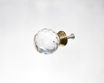 Deurknoppen 30 mm Gouden voet Kleur Crystal