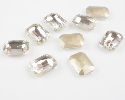 Fancy Stones - Octagon (rechthoek) Crystal 13x18 mm