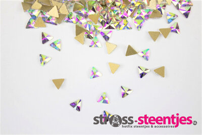Driehoekje 6 mm Crystal AB Non hotfix Rhinestones figuren Superior Glamour (5062)