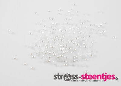 Non-Hotfix Parels Wit 3 mm (SS12) ca. 1000 stuks