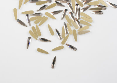 Druppel smal 10 mm Crystal Non hotfix Rhinestones figuren Superior Glamour (5007)CR