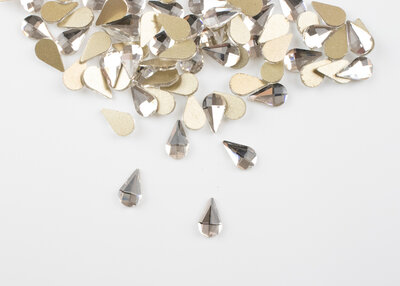 Druppel 6x10 mm Crystal Non hotfix Rhinestones figuren Superior Glamour (5011)CR