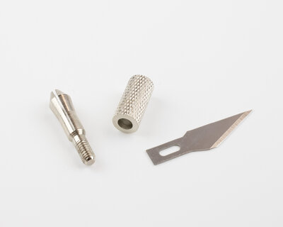 Hotfix applicator opzetstukje hot knife mesje opschroefbaar zilver kleurig