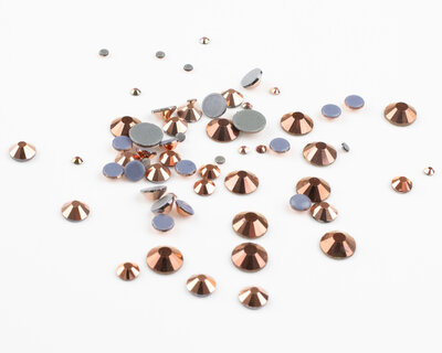 Rose Gold SS 12 Superior Glamour kwaliteit Hotfix steentjes per 144 stuks (1 gross)