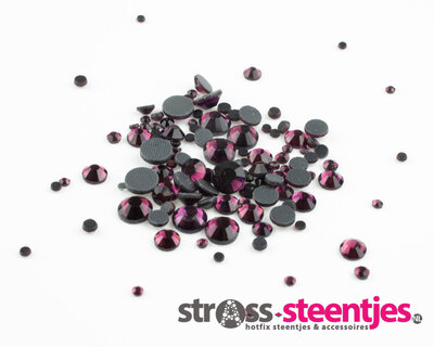 Amethyst SS 10 Premium DMC kwaliteit Hotfix steentjes (per 144 stuks)