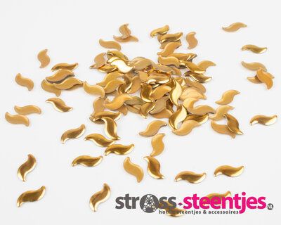 Hotfix Nailheads Kleur Goud blaadjes (ca. 200 stuks)