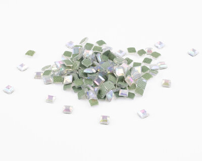 Hotfix Rhinestones Vierkant Crystal AB DMC - per 144 stuks (op=op!)