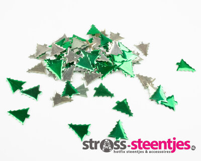 Hotfix Nailheads Kleur Groen kerstboom (ca. 100 stuks)