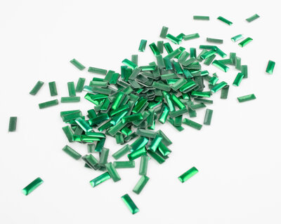Hotfix Nailheads Kleur Groen rechthoek (ca. 225 stuks)