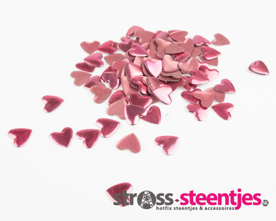 Hotfix Nailheads Kleur Roze hart (ca. 100 stuks)