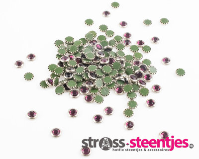 Hotfix Trim SS 16 Kleur Amethyst in Silver cup (per 144 stuks)