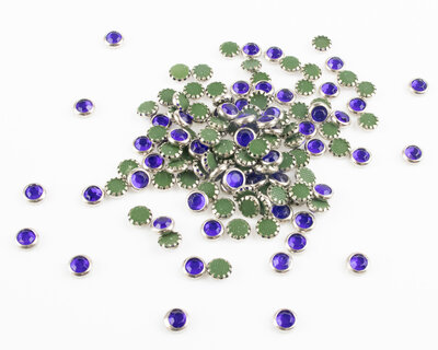 Hotfix Trim SS 16 Kleur Sapphire in Silver cup (per 144 stuks)