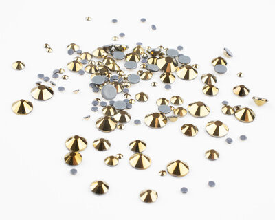 Gold SS 40 Superior Glamour Hotfix steentjes per 36 stuks (0,25 gross)