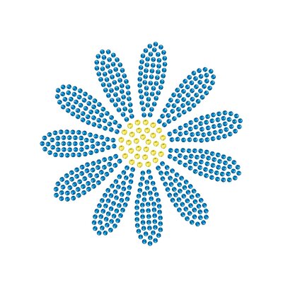 Daisy / madeliefje (88.7 x 89.9 x 1.5mm) - Preciosa Transfer - Chaton Rose MAXIMA HF (ss6, ss8) Capri Blue, Citrine (per stuk)
