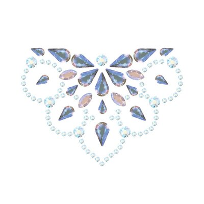 Lace Motif (68.5 x 50 x 1.5mm) - Preciosa Transfer - Chaton Rose MAXIMA HF (ss6) Crystal (per stuk)