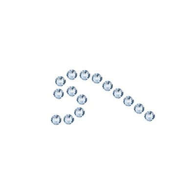 Wave Break (21.1 x 11.3 x 1.5mm) - Preciosa Transfer - Chaton Rose MAXIMA HF (ss6) Denim Blue (per stuk)