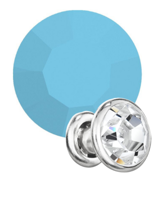 Preciosa Rivets silver - Turquoise 63030 (SS29)