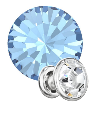 Preciosa Rivets silver - Aquamarine 60000 (SS29)