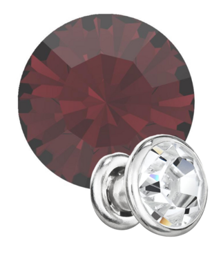 Preciosa Rivets silver - Burgundy 90100 (SS34)
