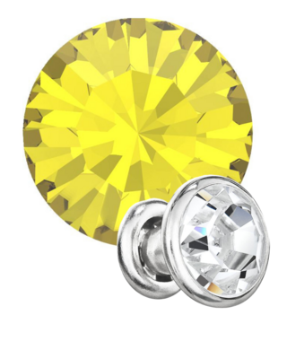 Preciosa Rivets silver - Citrine 80310 (SS18)