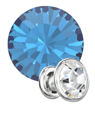 Preciosa Rivets silver - Indicolite 00530 (SS34)