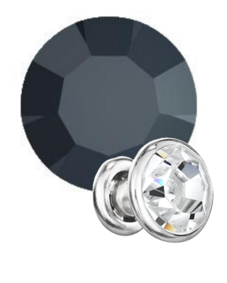 Preciosa Rivets silver - Jet 23980 (SS18)