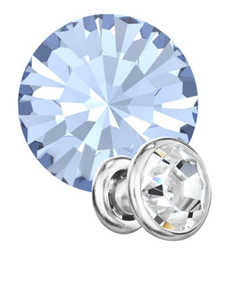 Preciosa Rivets silver - Light Sapphire 70020 (SS34)