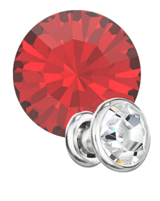 Preciosa Rivets silver - Light Siam 90070 (SS29)