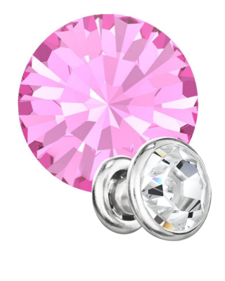 Preciosa Rivets silver - Rose 70010 (SS34)