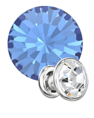 Preciosa Rivets silver - Sapphire 30050 (SS29)