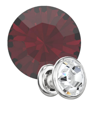 Preciosa Rivets silver - Siam 90090 (SS34)