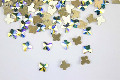 Vlindertje 5 mm Crystal Non hotfix Rhinestones figuren Superior Glamour (5039)CR
