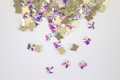 Vlindertje 7 mm Crystal Non hotfix Rhinestones figuren Superior Glamour (5040)CR