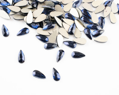 Druppel 8x4 mm Montana Non hotfix Rhinestones figuren Superior Glamour (5003)MON